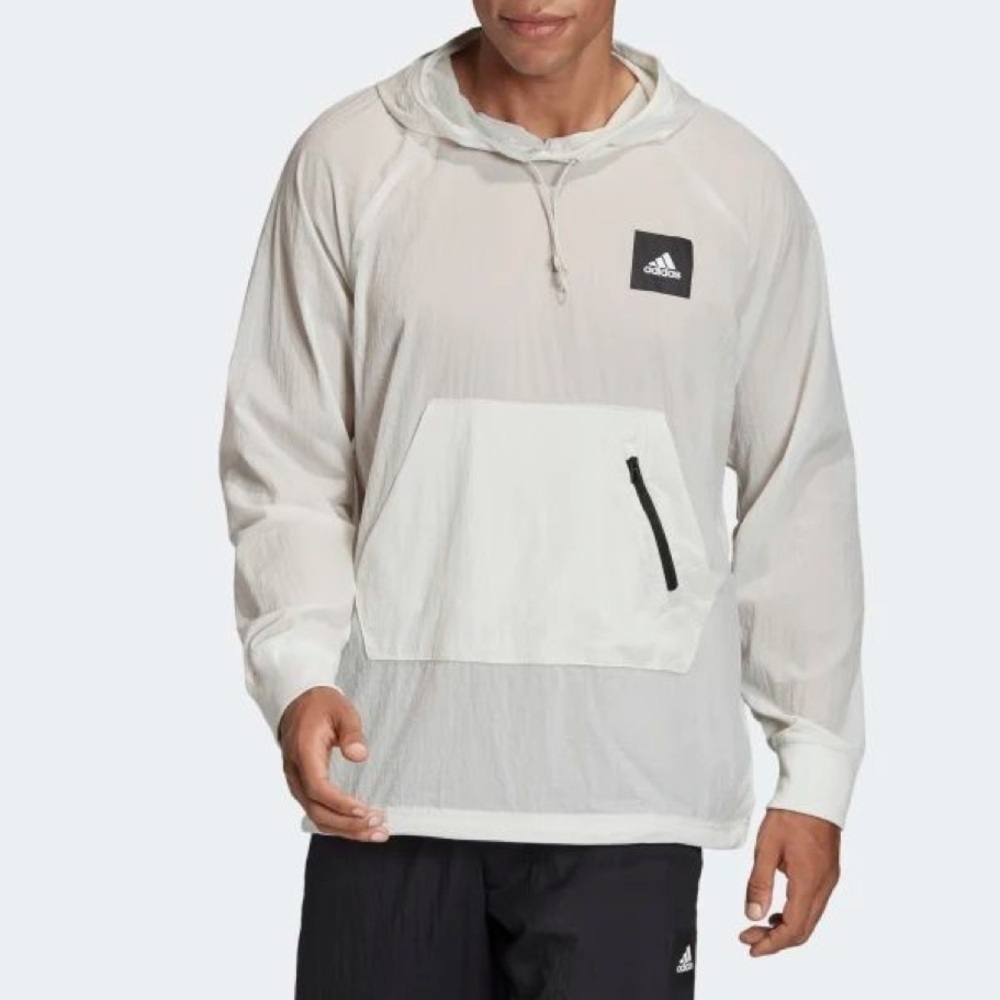 Adidas Originals Water Repellent Nylon Hoodie Pullover Medium